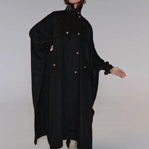 SELKIE Caviar Cape Trench Coat